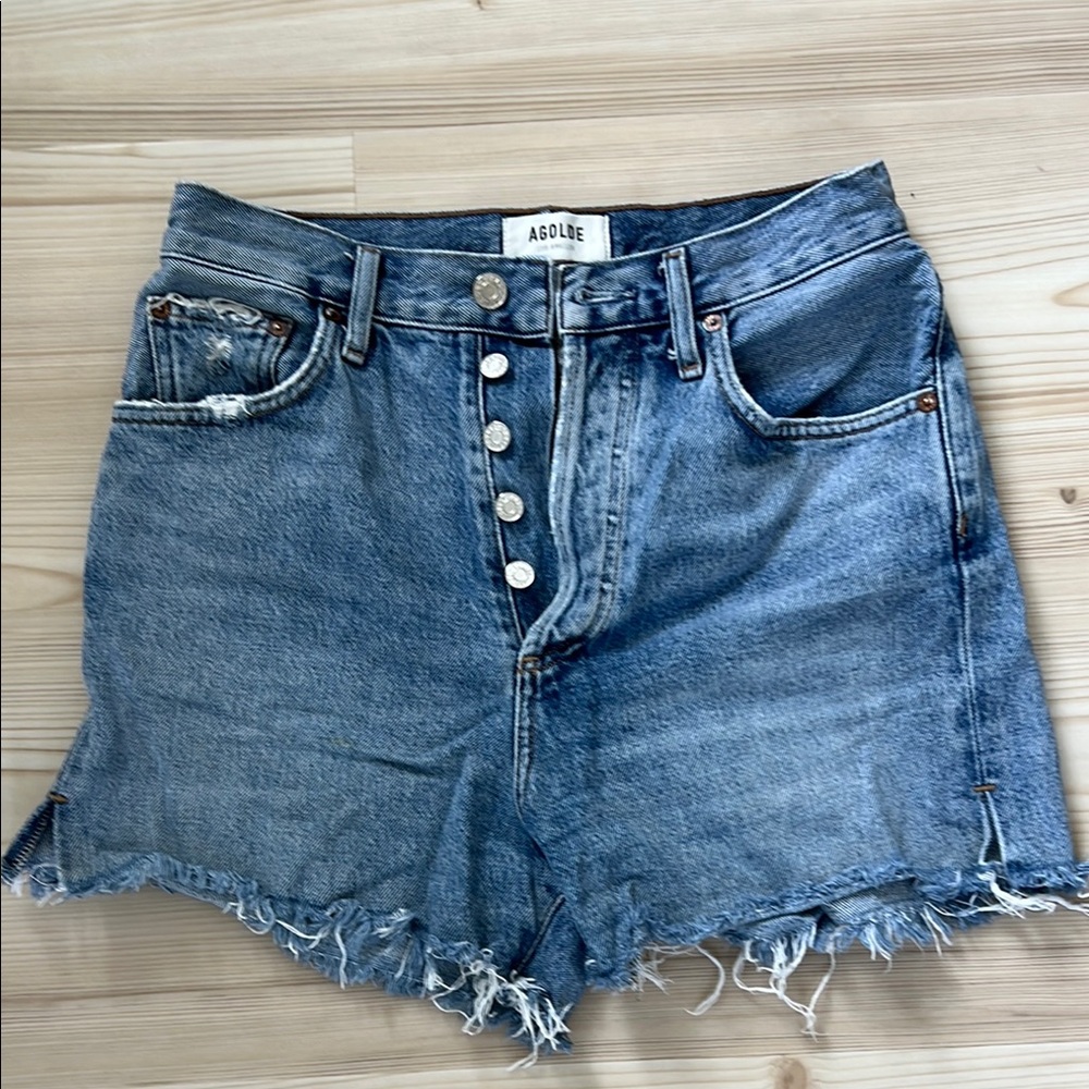AGOLDE Women's Blue Denim Shorts